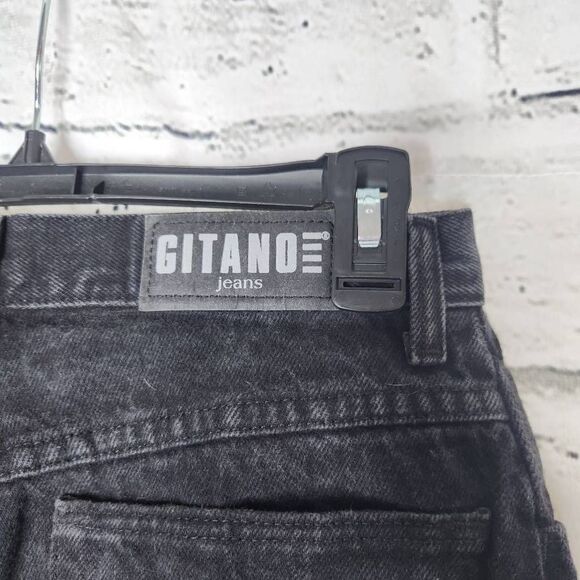 Gitano High-Rise Straight-Leg Vintage Denim Jeans Black Size 10 100% Cotton - Picture 10 of 12